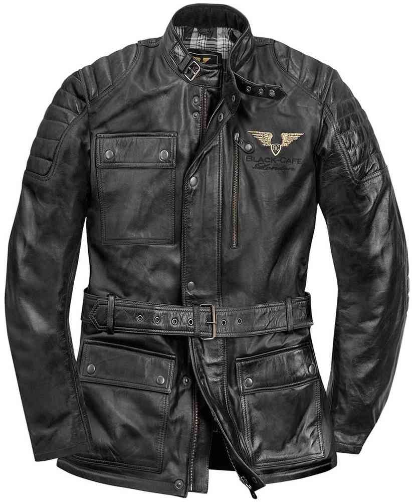 Black-Cafe London Kerman Motorcycle Leather Jacket