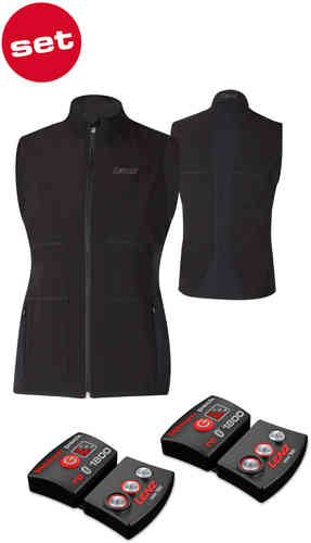 Lenz Lithium Pack rcB 1800 Bluetooth + 1.0 Heatable Vest Chaleco ca... Negro 4XL