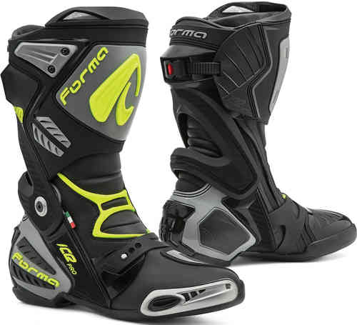 Forma Ice Pro Botas de moto Negro Amarillo 39