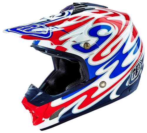 Troy Lee Designs SE3 Reflection Motocross Helmet Casco de Motocross Blanco XS