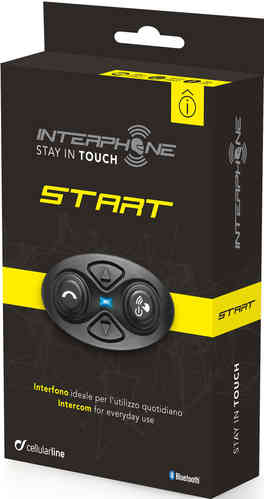 Interphone Start Sistema de comunicación Bluetooth Negro un tamaño