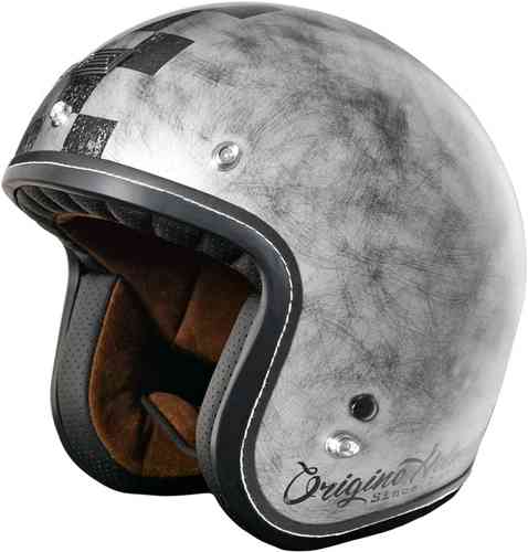 Origine Primo Scacco Casco Jet Negro Plata L