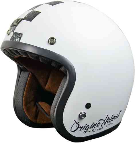 Origine Primo Scacco Casco Jet Negro Blanco XL