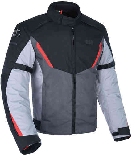 Oxford Delta Chaqueta textil para motocicletas Negro Gris Rojo 4XL