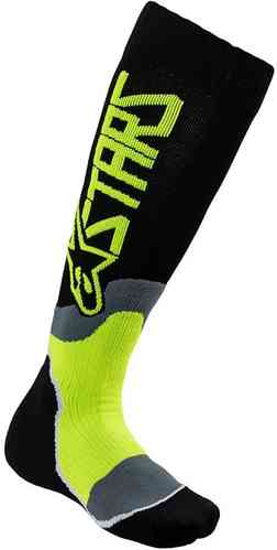 Alpinestars MX Plus-2 Calcetines de Motocross Juvenil Negro Amarillo un tamaño