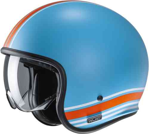 HJC V30 Senti Casco Jet Azul Naranja M