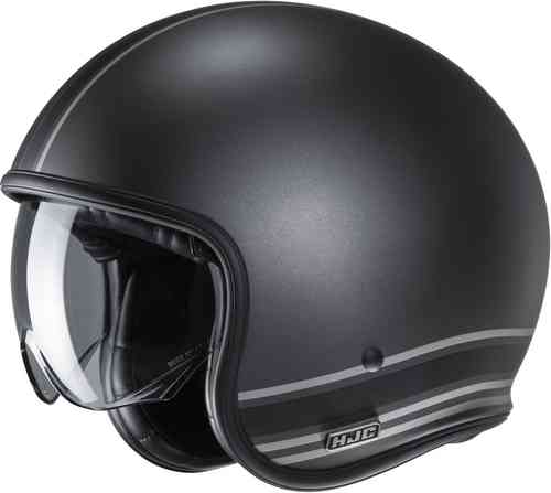 HJC V30 Senti Casco Jet Negro Plata XS