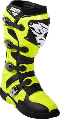 FXR Factory Ride Botas de Motocross Negro Amarillo 43