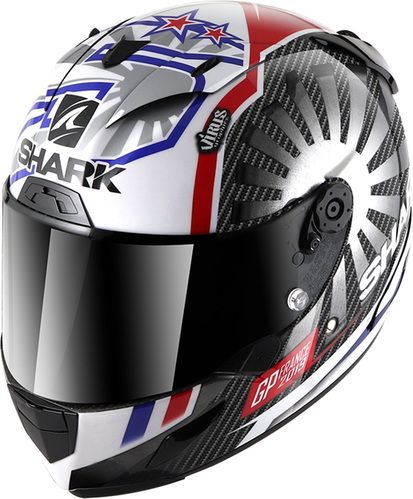 Shark Race-R Pro Carbon Replica Zarco GP France 2019 Casco Negro Blanco Rojo S