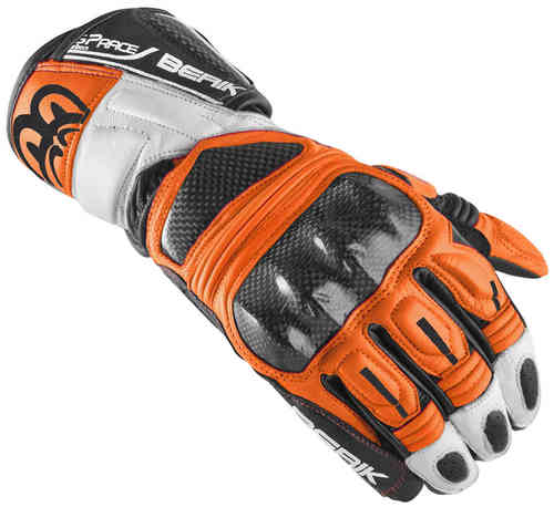 Berik Namib Pro Guantes de motocicleta Negro Blanco Naranja S