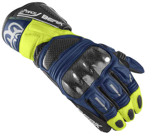 Berik Namib Pro Guantes de motocicleta Negro Azul Amarillo 2XL