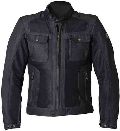 Helstons Collins Denim Chaqueta textil para motocicletas Negro 4XL