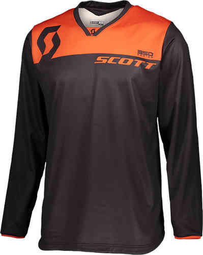 Scott 350 Dirt Motocross Jersey Negro Naranja 2XL