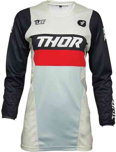 Thor Pulse Racer Jersey de Motocross para Damas Blanco Azul L