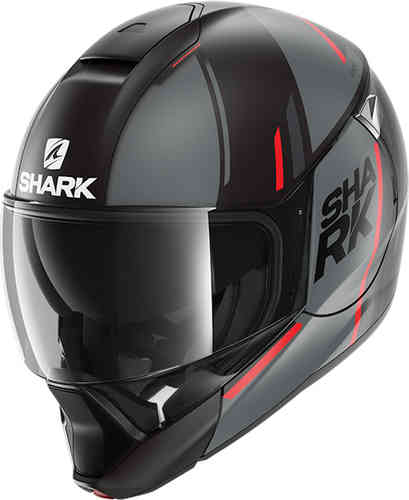 Shark Evojet Vyda Mat Casco Negro Rojo XS