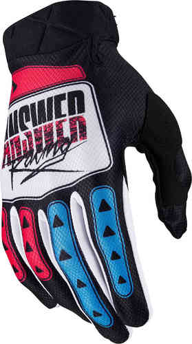 Answer AR3 Pro Glow Guantes de Motocross Negro Blanco Rosa XL