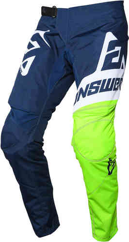 Answer Syncron Voyd Pantalones de Motocross Juvenil Blanco Azul Amarillo M