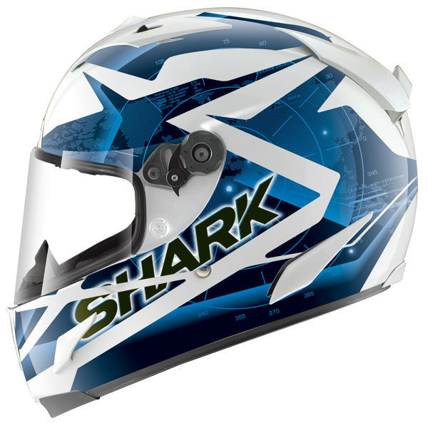 Shark Race-R Pro Kundo Helm wit/blauw 2012