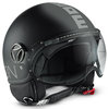 MOMO FGTR Classic Jet Helmet Black Matt/Silver Suihkukypärä musta matta/hopea