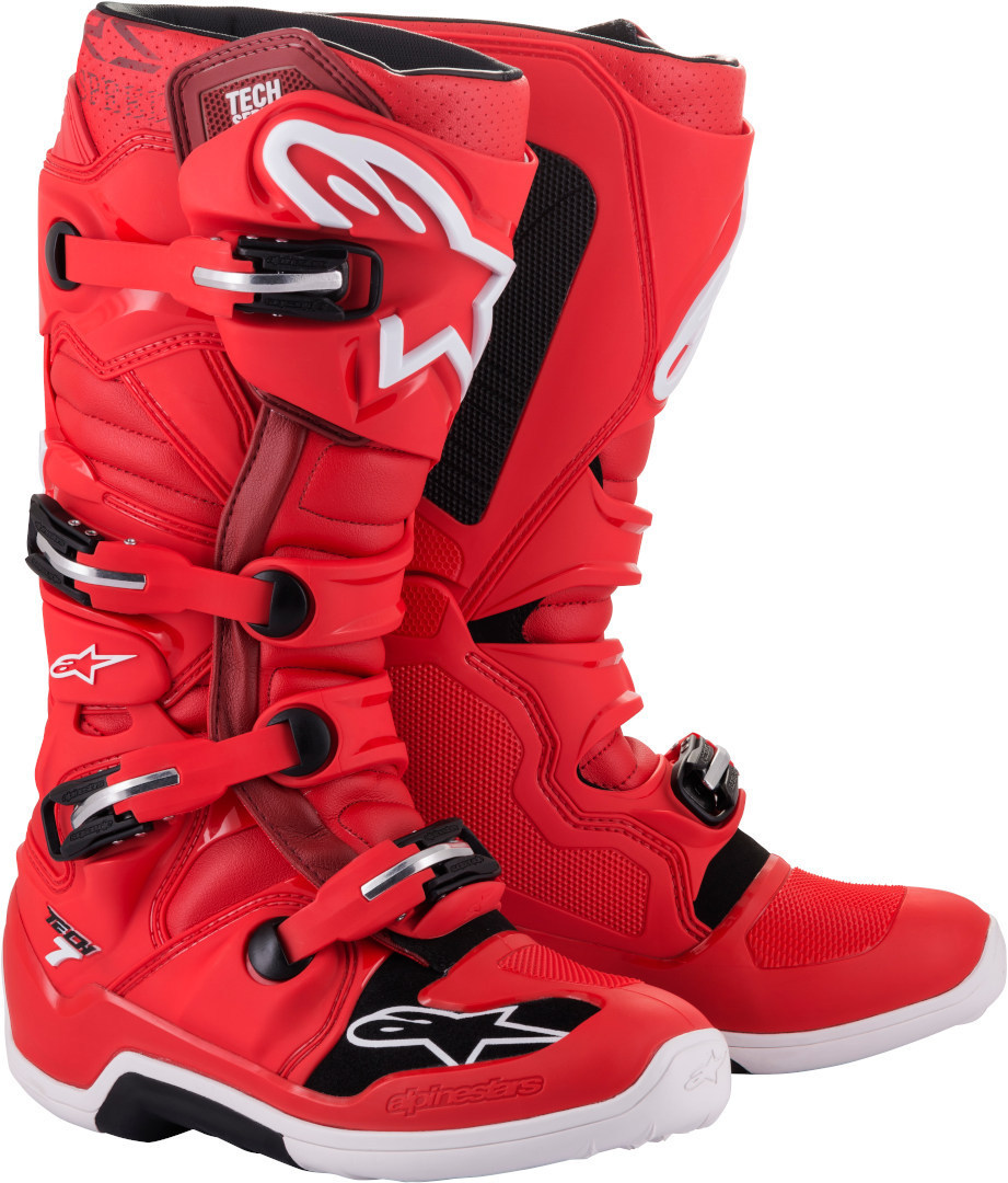 Alpinestars Tech 7 Motocross støvler, rød, størrelse 44 45