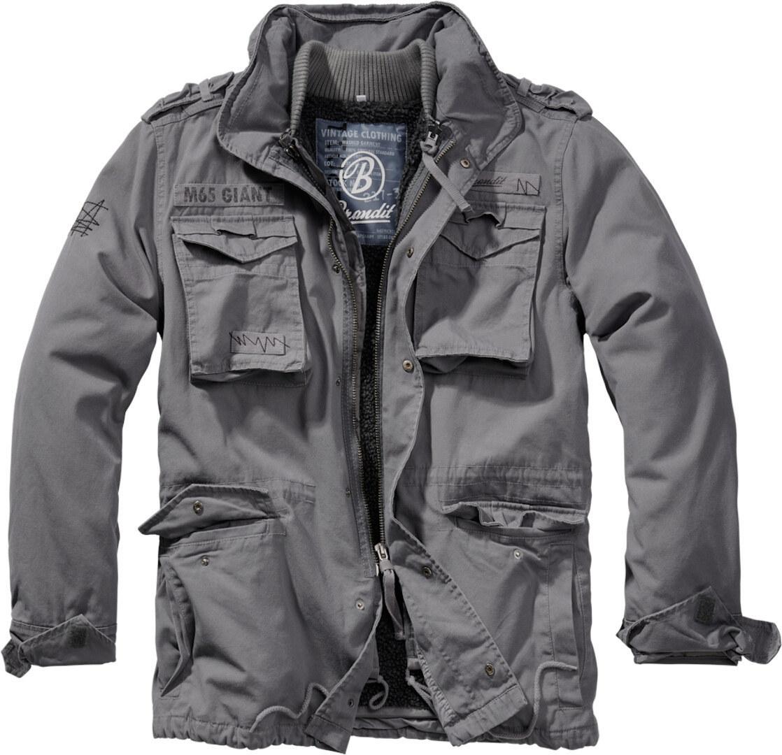 Brandit M-65 Giant Jacke, schwarz-grau, Größe 6XL