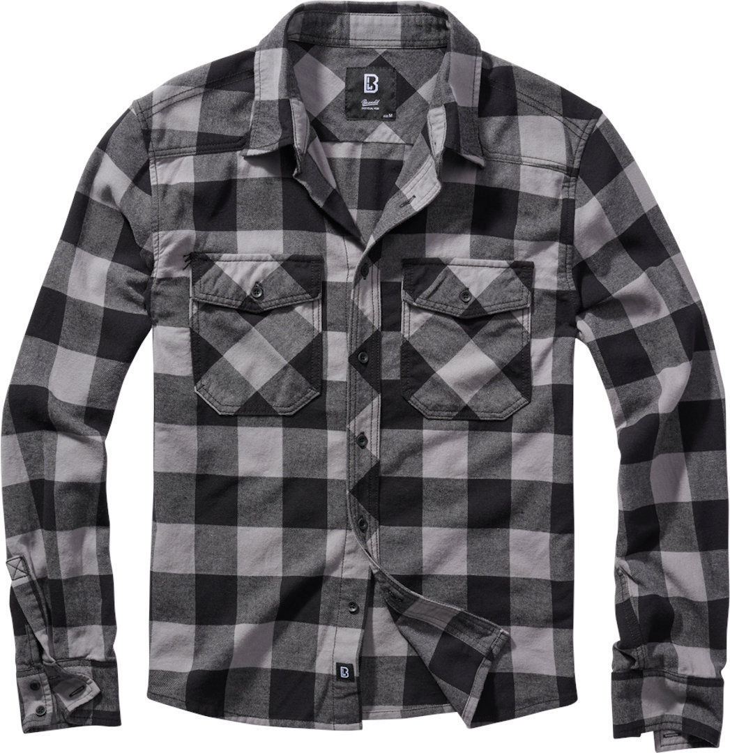 Brandit Check Hemd, schwarz-grau, Größe 2XL