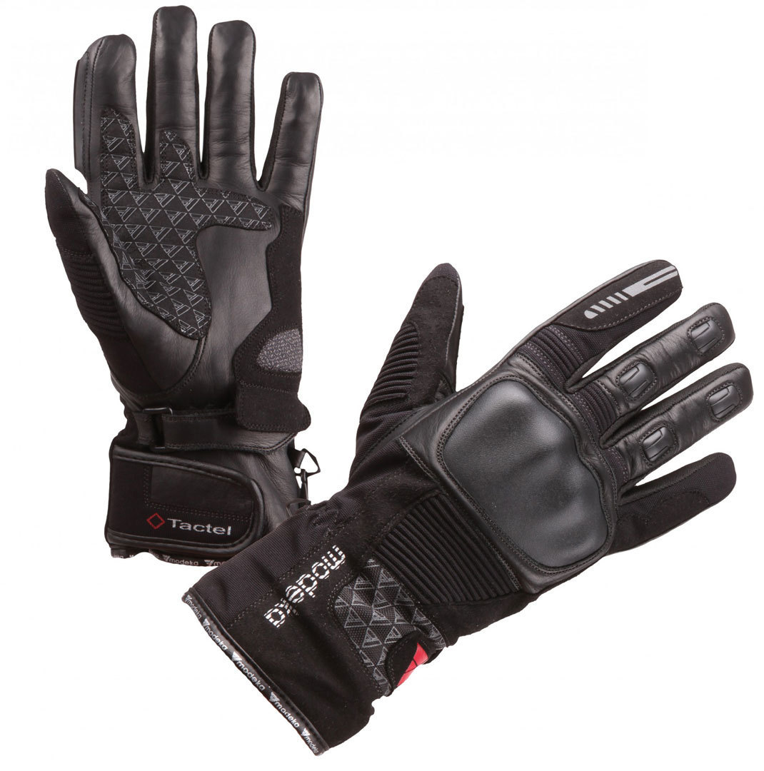 Modeka Tacoma Motorcycle Gloves, black, Size M L, black, Size M L