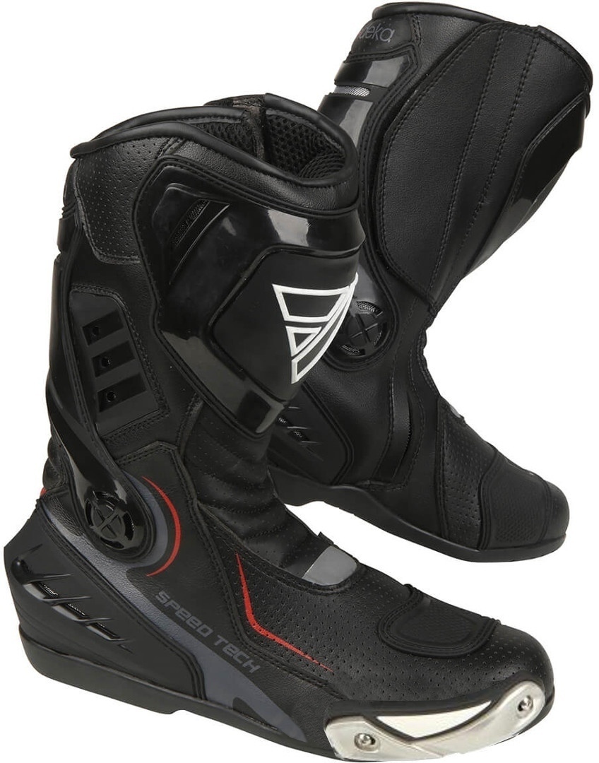 Modeka Speed Tech Motorcycle Boots, black, Size 43, 43 Black unisex
