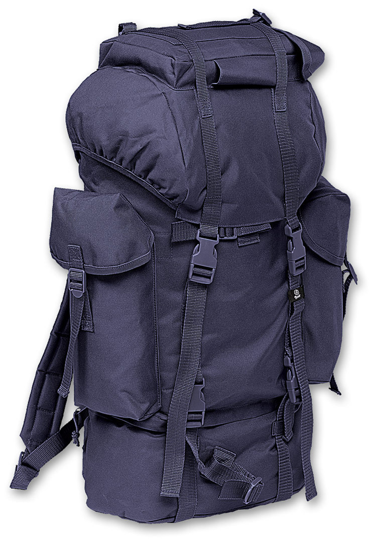 Brandit Nylon Backpack, blue, blue, Size One Size