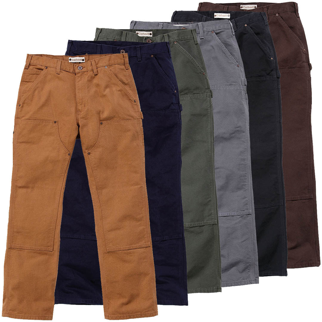 Carhartt Loose-Fit Washed-Duck Double-Front Utility Work Pants for