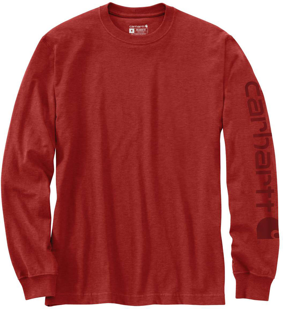 Carhartt Logo Longsleeve, red, Size S, S Red unisex