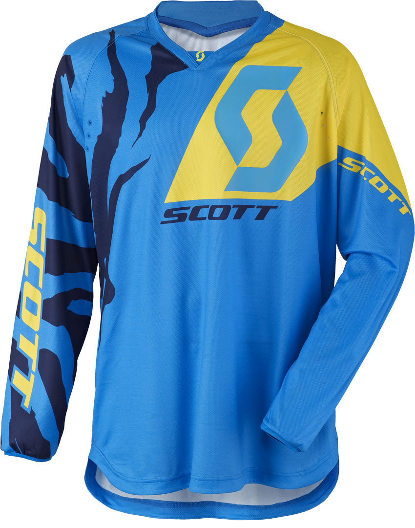 Scott 350 Race Motocross Jersey 2017, blue-yellow, Size XL, blue-yellow, Size XL