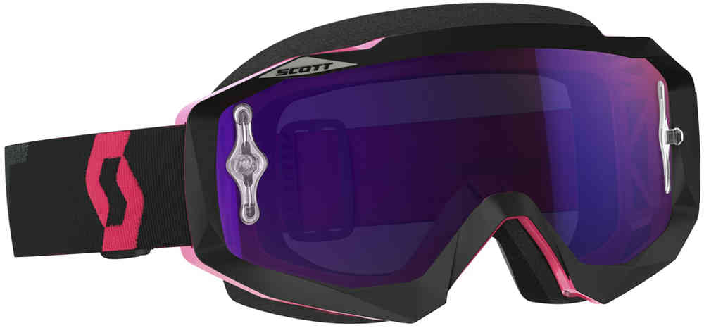 Scott Hustle MX Motocross Goggles Nero/Fluo Pink