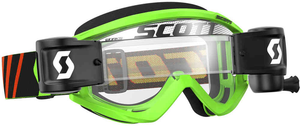 Scott Recoil XI WFS Motocross Goggles Black/Fluo Green 모토크로스 고글 블랙/플루오 그린