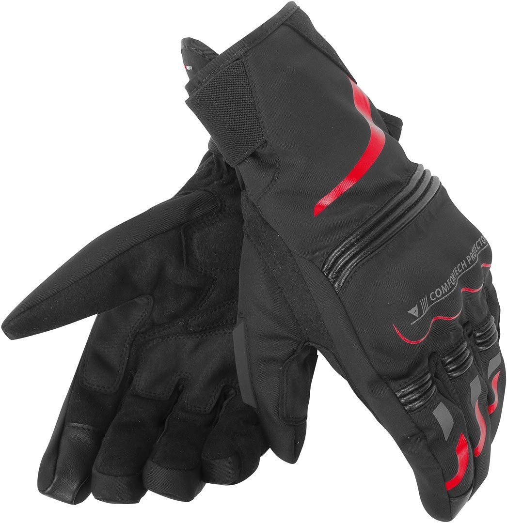 Dainese Tempest D-Dry kort Unisex motorcykel handskar, svart-röd, storlek XS