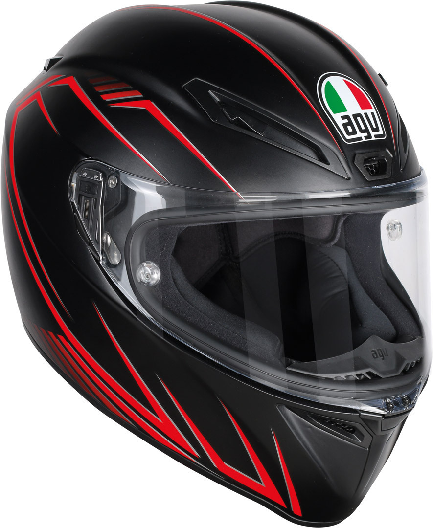 Image of AGV Veloce S Predatore casco, nero-rosso, dimensione 2XL