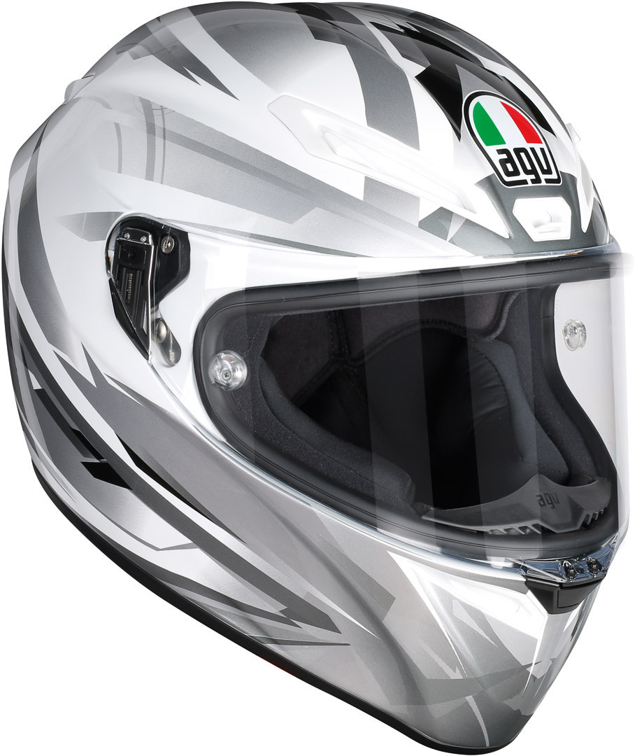 Image of AGV Veloce S Freccia casco, grigio-bianco, dimensione 2XL