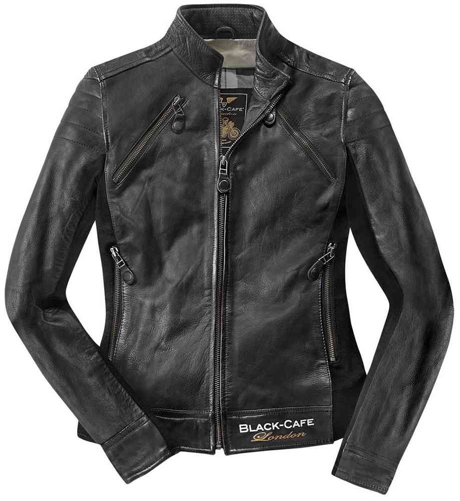 Black-Cafe London Semnan Senyores motocicleta jaqueta de cuir