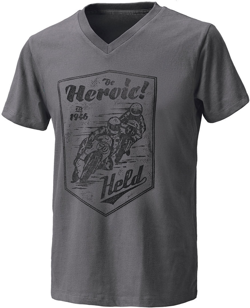 Held Be Heroic T-Shirt, grau, Größe L für Männer