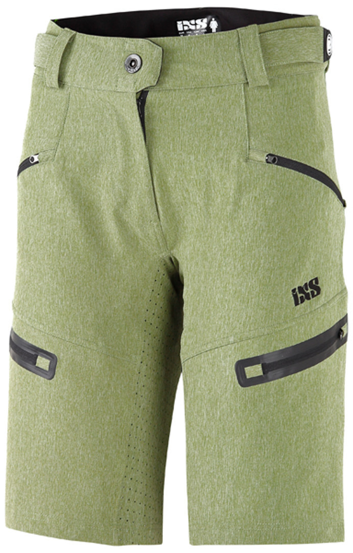 IXS Sever 6.1 BC Ladies Shorts, green, Size 2XL for Women, green, Size 2XL for Women