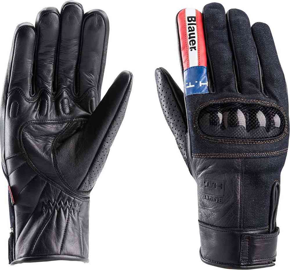 Blauer Combo Carbon Denim USA Motocyklové rukavice