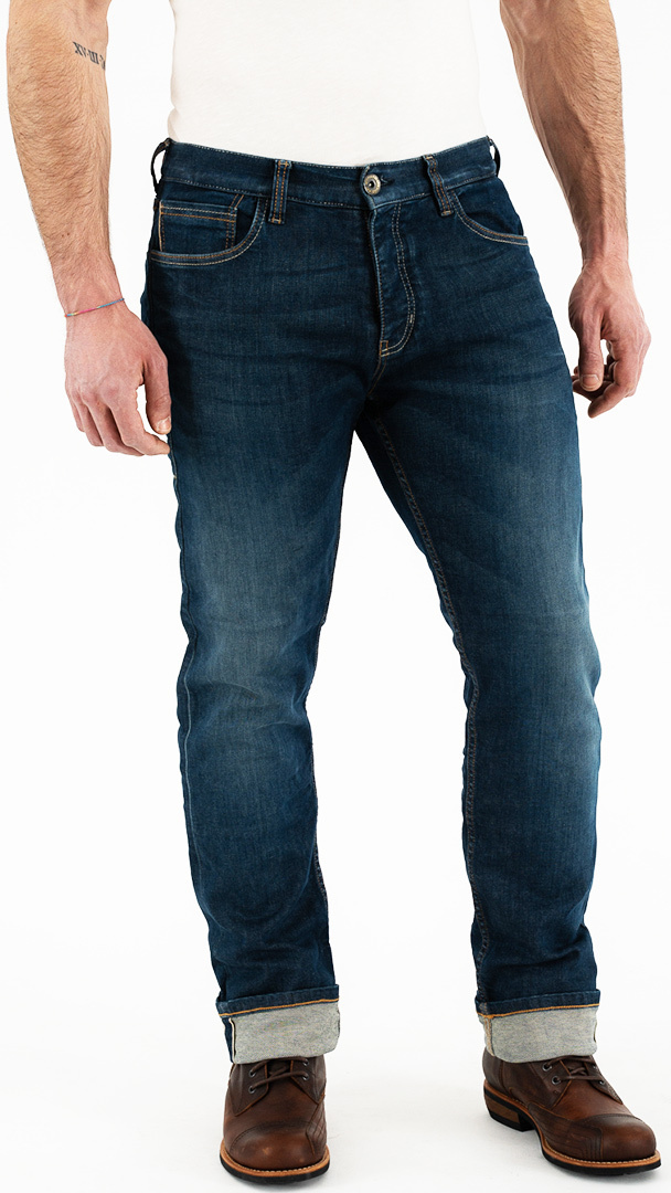 Image of Rokker Iron Selvage Washed Jeans, blu, dimensione 34