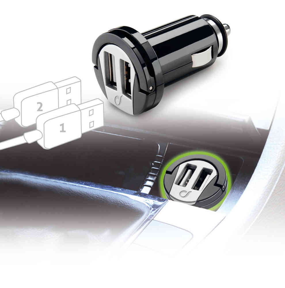 Cellularline USB Car Charger Dual Adapter