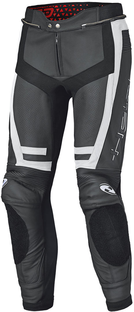 Image of Held Rocket 3.0 Pantaloni in pelle moto, nero-bianco, dimensione 26