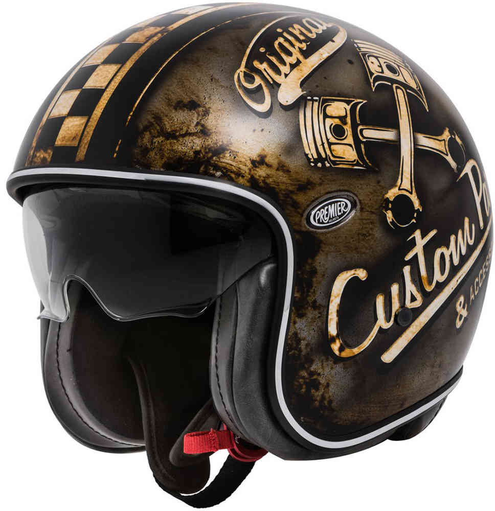 CASCO JET Moto OPEN FACE Helmet Visiera Corta Premier ROCKER AM 9 BM NEW  GRAPHIC PREMIER ROCKER AM 9 BM - Catania