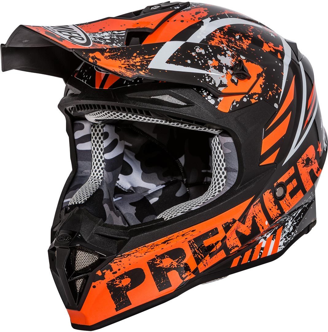 Premier Exige ZX 3 Motocross Helmet, black-orange, Size XL, black-orange, Size XL