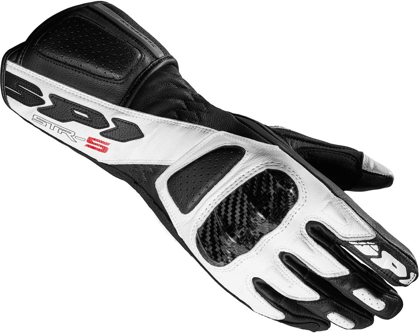 Spidi STR-5 Ladies Motorcycle Gloves, black-white, Size S for Women, black-white, Size S for Women