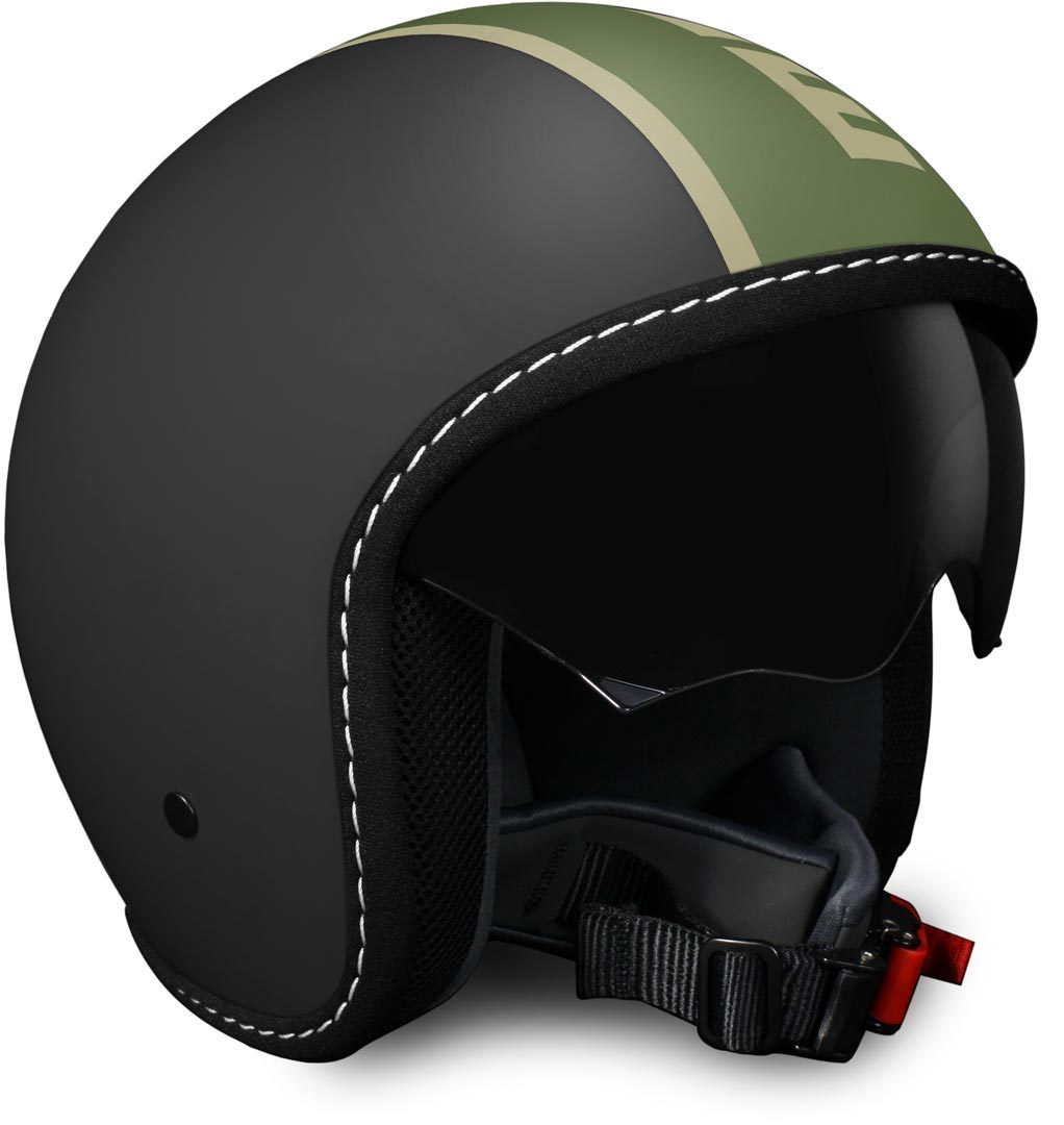 MOMODESIGN Blade Jet helm zwart mat / militaire groen, zwart-groen, afmeting 2XS