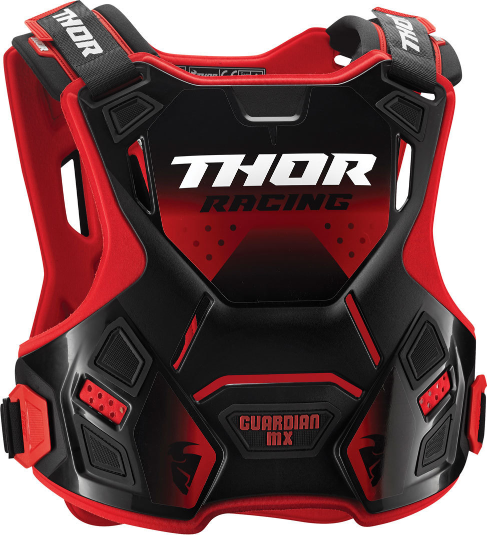 Thor Guardian MX Chest Protector, black-red, Size XL 2XL, black-red, Size XL 2XL