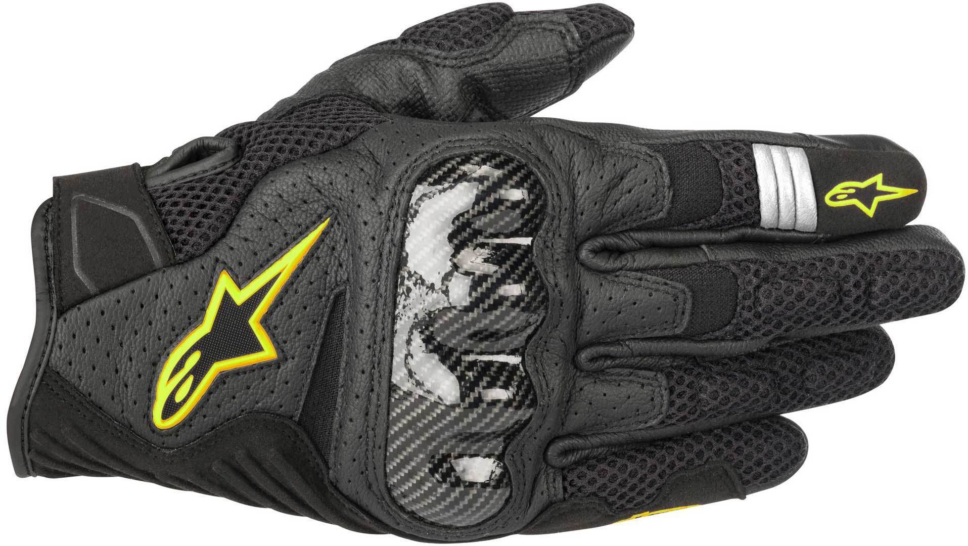 Alpinestars SMX 1 Air V2 Handsker, sort-gul, størrelse 2XL